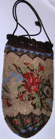 xxM50M Late Victorian beaded handbag/purse x